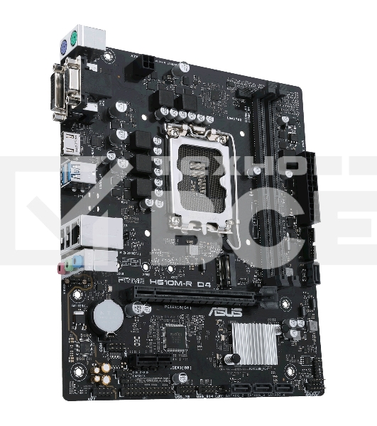 Материнская плата ASUS PRIME H610M-R D4-SI, LGA 1700, Intel H610, 2xDDR4, 4xSATA, 1xM.2 PCIe 3.0 x4, 1xPCIe 4.0 x16, 1xPCIe x1, 1xHDMI, 1xDVI, 1xVGA, 2xUSB-A 2.0, 2xUSB-A 3.2 Gen 1, 1x 1Gb LAN, 3x3.5 мм, 7.1, mATX