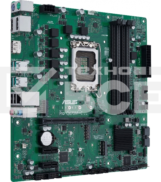 Материнская плата ASUS Pro Q670M-C-CSM, LGA 1700, Intel Q670, 4xDDR5, 6xSATA, 2xM.2, 1xPCIe 4.0 x16, 1xHDMI, 2xDP, 1x1Gb LAN, 4xUSB-A 3.2 Gen 2, 3x3.5 мм, 7.1, mATX