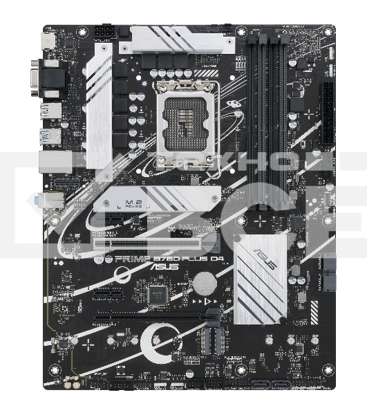 Материнская плата ASUS PRIME B760-PLUS D4, LGA 1700, Intel B760, 4xDDR4, 4xSATA, 3xM.2, 1xPCIe 4.0 x4, 1xPCIe 5.0 x16, 1xHDMI, 1xDP, 1xVGA, 1x 2.5Gb LAN, 1xUSB 3.2 Gen 2, 2xUSB-A 3.2 Gen 2, 3x3.5 мм, 7.1, ATX