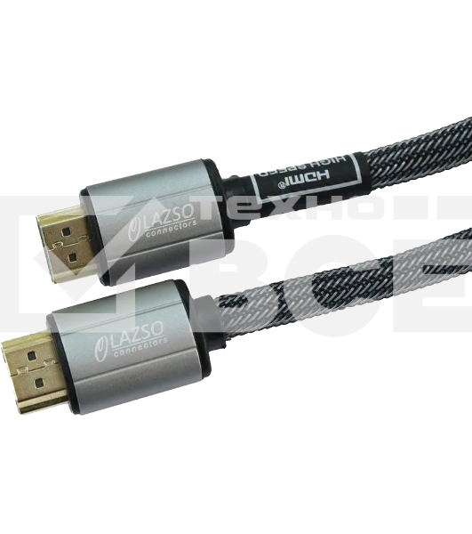 Кабель видео LAZSO WH-111-B HDMI (m)/HDMI (m) 1м. позолоченные контакты черный