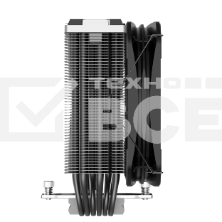 Кулер PCCooler K6 BK S115X/1200/1700/AM4/AM5 (20 шт/кор, TDP 240W, 130мм PWM FAN, 6 тепловых трубок 6мм, 400-1600RPM, 18-29dBa)