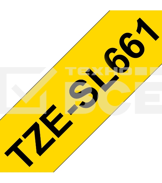 Кассета с самоламинирующейся лентой TZESL661 черным на желтом, ширина 36 мм, длина 8м