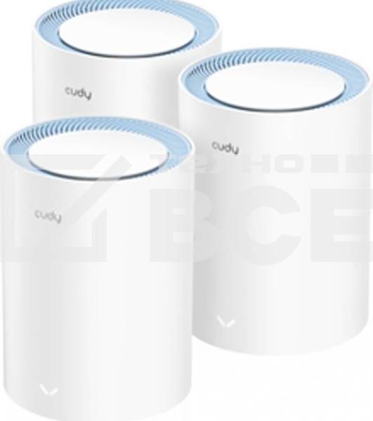 Бесшовный Mesh роутер Cudy M1200(3-Pack) AC1200 10/100BASE-TX белый (упак.:3шт)