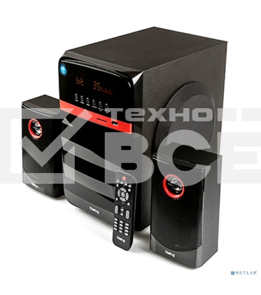 Колонки Dialog Progressive AP-240B BLACK - акустические колонки 2.1, 50W+2*10W RMS, Bluetooth, USB+SD reader