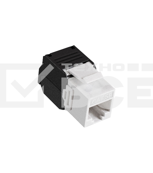 Модуль-вставка Keystone Jack RJ-45 ExeGate KJ-8P8C-U-C5e-180-TL (Кат.5e, неэкранированная, 180 градусов, IDC Toolless (без инструмента))