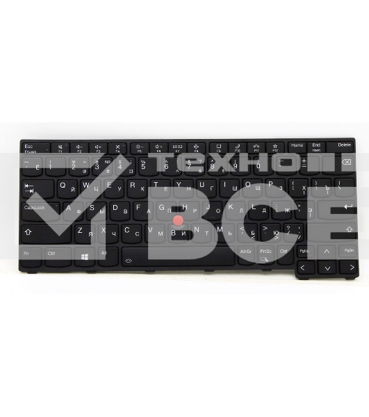 Клавиатура для ноутбука Lenovo ThinkPad X13 Gen 2 черная с подсветкой