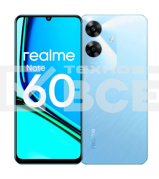 Смартфон Realme Note 60, 4/128Gb, голубой