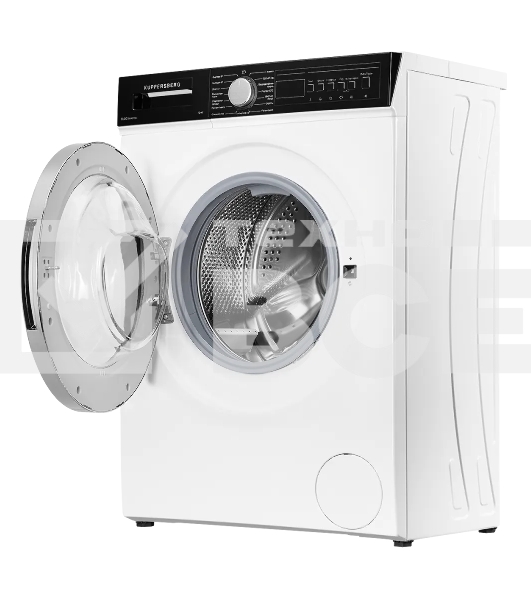 Отдельностоящая стиральная машина Kuppersberg WM 410 W, глубина 45 см, загрузка белья 6 кг, кнопочное управление, Отжим 1200 об.мин, 15 программ, Отложенный старт, Блокировка от детей, Уровень шума при стирке 50 дБ, Уровень шума при отжиме 75 дБ, Барабан 