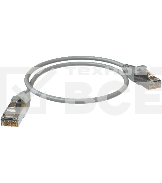 Патч-корд Sysmatrix PC 4545.5ES26.05LSZHGY F/UTP RJ-45 вил.-вилка RJ-45 кат.5E 0.5м серый LSZH