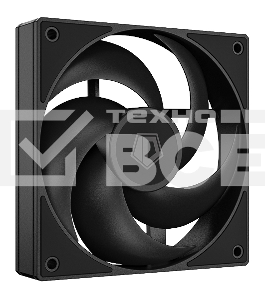 Вентилятор для корпуса ID-Cooling AS-120-K черный, 120 мм, 2000 об/мин, 27.2 дБ, 4 pin