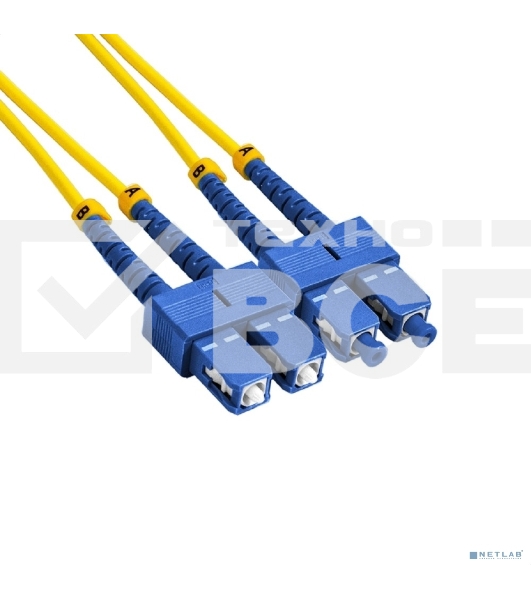 Патч-корд волоконно-оптический ExeGate FC-D-9-SC-SC-5M-LSZH (Шнур ВО SM 9/125 (OS2/G.652.D), SC/UPC-SC/UPC, Duplex, LSZH, 5м)