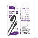Кабель USB2.0 Hoco Type-C/Type-C, 3А, 60Вт, X120, 1м, черный, коробка, фото5