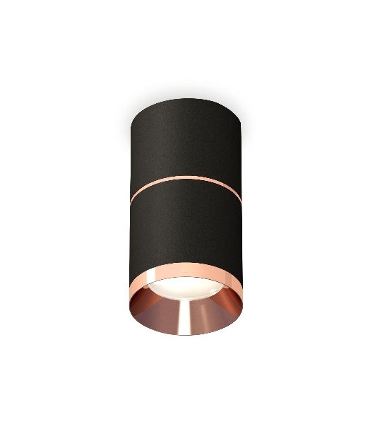 Светильник Ambrella Light XS7402201 SBK/PPG черный песок/золото розовое полированное MR16 GU5.3 (C7402, A2073, C7402, N7035)