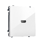 MS114030 Комплект механизма розетки HDMI 2.1 SIGMA Белый глянец 30V/900MS 4K-120HZ 8K-60Hz QUANT PRO (SP1140, PR223), фото 1