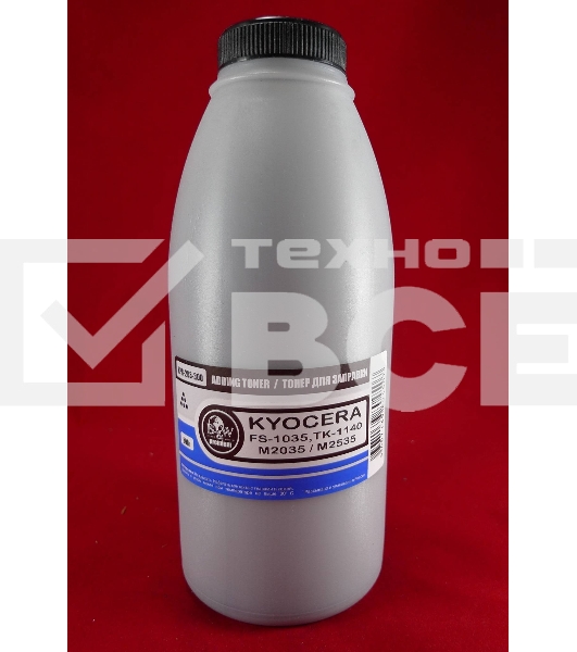 Тонер Kyocera TK-1140, FS-1035/1135MFP, M2035/M2535 (фл. 300г) B&W Premium (Tomoegawa) фас Россия