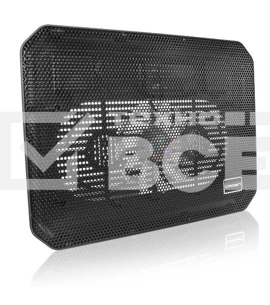 Аксессуар к ноутбуку CROWN Подставка для ноутбука CMLC-M10 черный (Для ноутбуков диагональю до 17”, подсветка, 1*кулер D140*15мм)