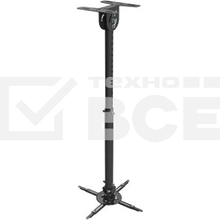 Wize WPC-B черный Потолочные, Макс. крепежное расстояние 260х260, макс. вес нагрузки 12 кг, Наклон,поворот °+/-15, расстояние от стены/ потолка 61-96 см