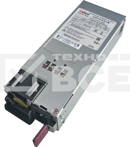 Блок питания Qdion U1A-D11200-DRB CRPS 1200W (ШВГ=73.5x39x185мм), 80 PLUS Platinum, Oper.temp 0C~50C, AC/DC dual input (ASPower) OEM