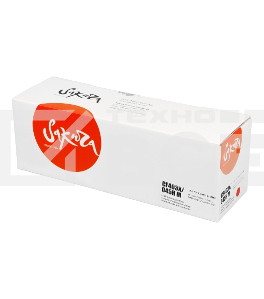 Картридж лазерный Sakura CF403X/045HM для HP Color LaserJet Pro M252n/M252dn/MFP277dw/277n и Canon i-SENSYS LBP-610C, MF-630C, пурпурный 2200 к.