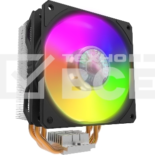 Кулер для процессора Cooler Master Hyper 212 ARGB черный, 120 мм, алюминий/медь, 1800 об/мин, 27 дБ, 4 pin, 150 Вт, 157 мм
