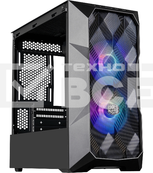 Компьютерный корпус Cooler Master MasterCase TD300 Mesh, USB3.0x2, 2x120ARGBFans, Black, mATX, w/o PSU