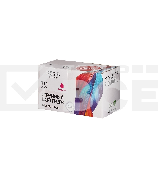 Набор струйных картриджей Sakura CZ135A (№711 Magenta 3-pack) для HP, пурпурный, 26 мл.