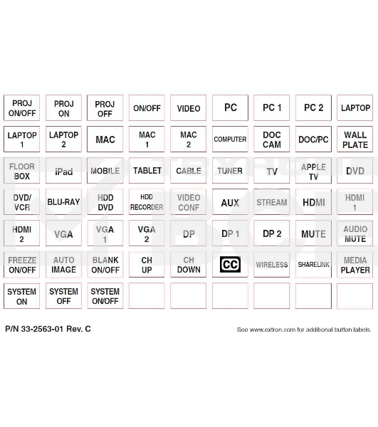 Кнопочная панель eBUS с 4 кнопками Extron EBP 104 EU