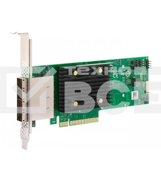 Адаптер SAS 9500-16e SGL (05-50075-00) PCIe Gen4 x8 LP, Tri-Mode SAS/SATA/NVMe 12G HBA, 16port(4*ext SFF8644), 3816 IOC