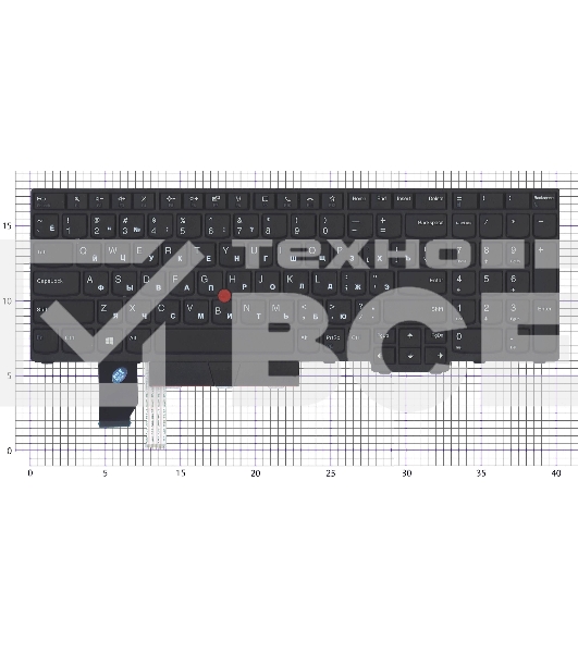 Клавиатура для ноутбука Lenovo Thinkpad T15p P15v черная