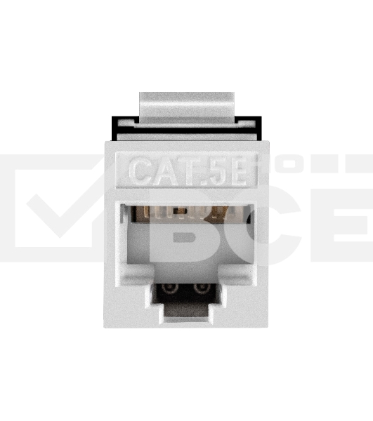 Модуль-вставка Keystone Jack RJ-45 ExeGate KJ-8P8C-U-C5e-180-TL (Кат.5e, неэкранированная, 180 градусов, IDC Toolless (без инструмента))