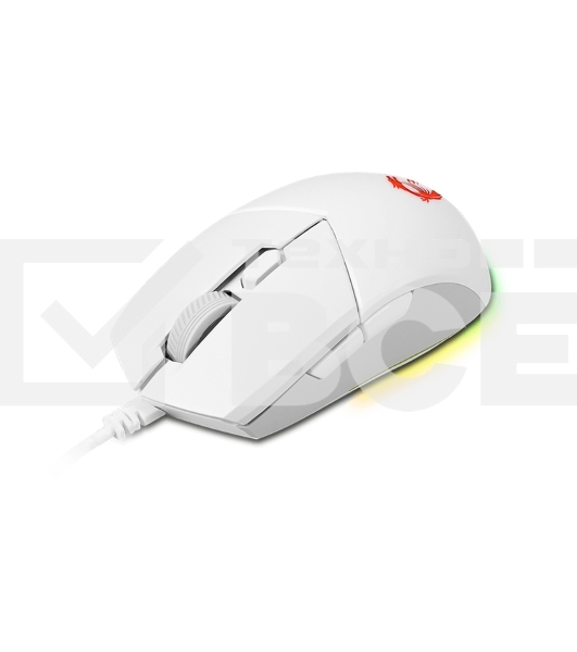 Мышь проводная MSI Clutch GM11 белый, 5000 dpi, USB, кнопки - 6