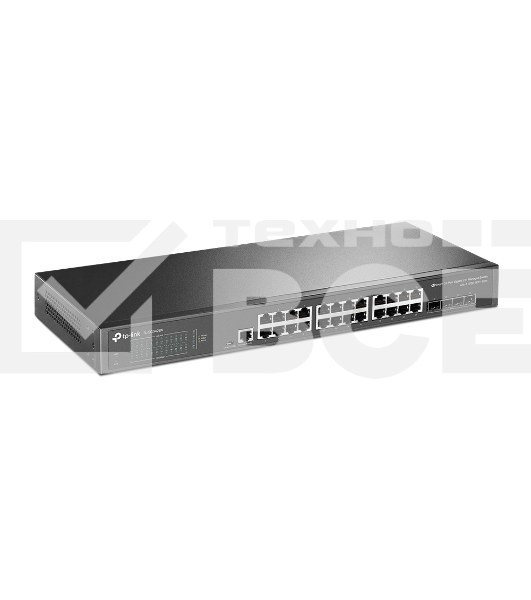 Коммутатор TP-Link JetStream™ 24-port Pure-Gigabit L2+ Managed Switch, 24 10/100/1000Mbps RJ45, 4*10G SFP+ Slots