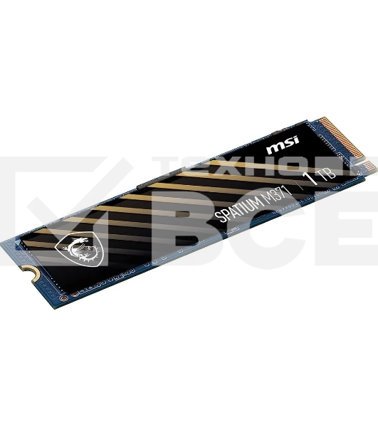 Накопитель SSD MSI Spatium M371, 1ТБ, M.2 2280, PCIe 3.0 x4, NVMe, M.2
