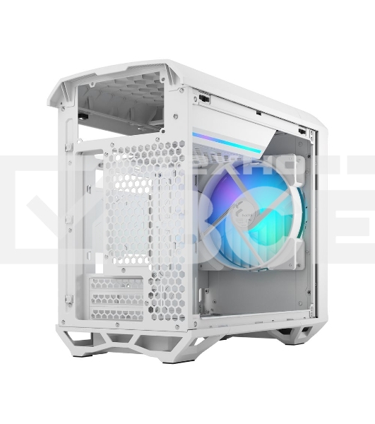 Компьютерный корпус без блока питания Fractal Design Torrent Nano RGb TG Clear Tint, Mini-Tower, 1x180мм RGb, 2xUSB-A 3.2 + 1xUSB 3.2 Type-C mITX, mDTX белый