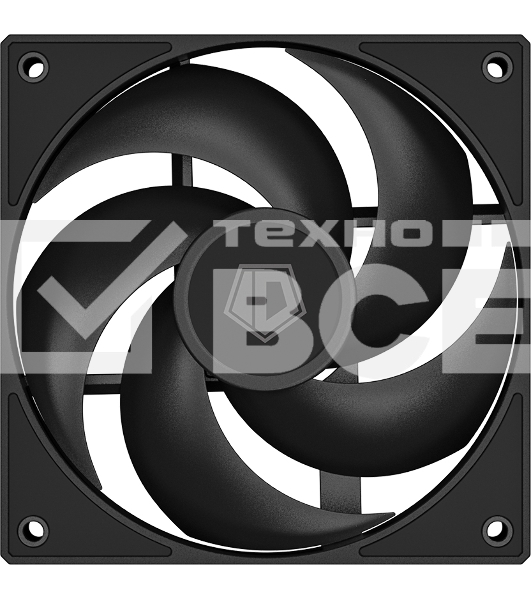 Вентилятор для корпуса ID-Cooling AS-120-K черный, 120 мм, 2000 об/мин, 27.2 дБ, 4 pin