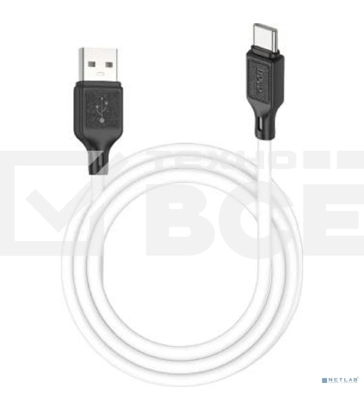 Кабель USB HOCO X90 Type-C/ 1m/ 3A/ Силикон/ White