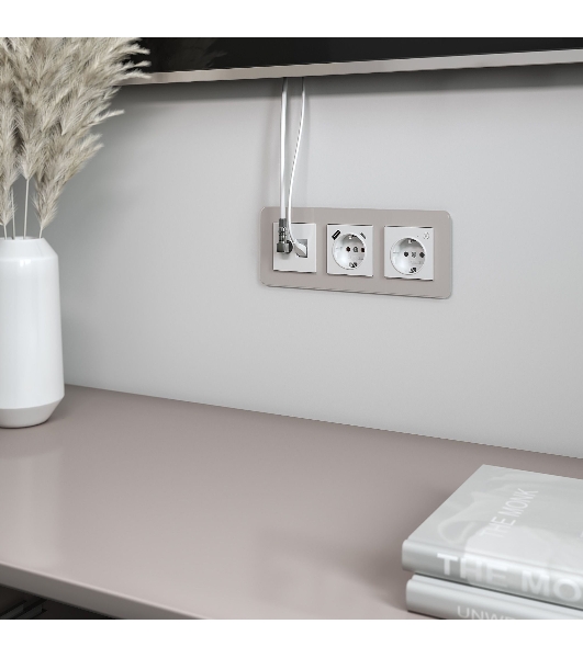 Розетка ТВ+Ethernet RJ-45 6 cat.(белый)