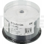 Диск DVD-R Verbatim 4.7Gb 16x Cake Box (50шт) Printable (43755), фото 1