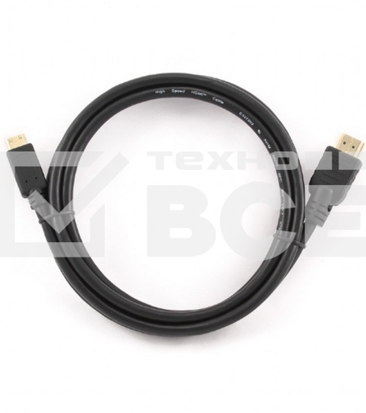 Кабель HDMI-miniHDMI Cablexpert CC-HDMI4C-10, 19M/19M, v2.0, медь, позол.разъемы, экран, 3.0м, черный, пакет