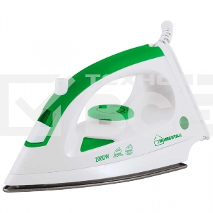 Утюг HOMESTAR HS-4001 бело-зеленый (2000Вт, пар, тефлоновая подошва)