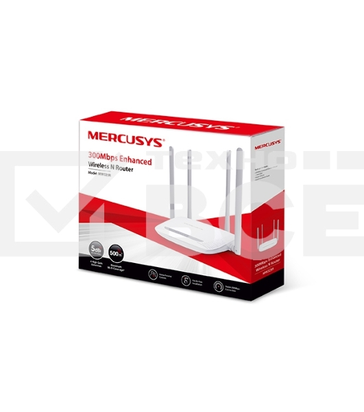 Беспроводный маршрутизатор Mercusys MW325R, 300Мбит/с,4 порта 100 Мбит/с, 4 фиксированных антенны