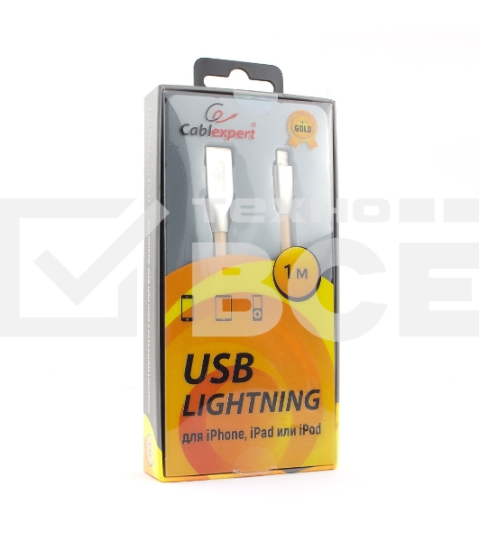 Кабель Cablexpert для Apple CC-G-APUSB01Gd-1M, AM/Lightning, серия Gold, длина 1м, золотой, блистер