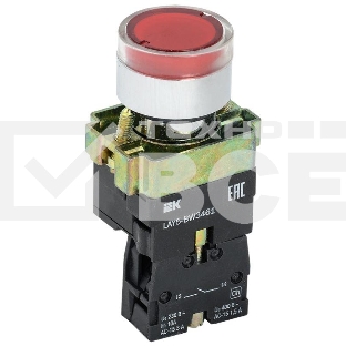 Кнопка LAY5-BW3461 с подсв. красн. 1з ИЭК BBT50-BW-K04