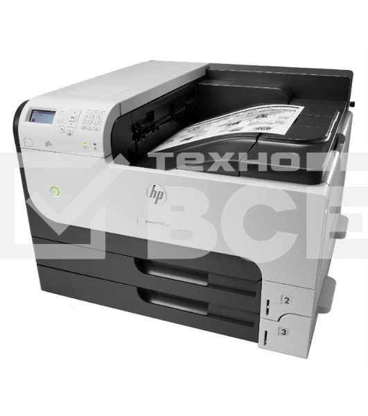 Принтер лазерный HP LaserJet Enterprise 700 M712dn (CF236A), A3, ч/б, печ. до 41 стр/мин. (А4) до 40 стр/мин. (А3), 1200 x 1200 dpi, USB, RJ-45, Air Print