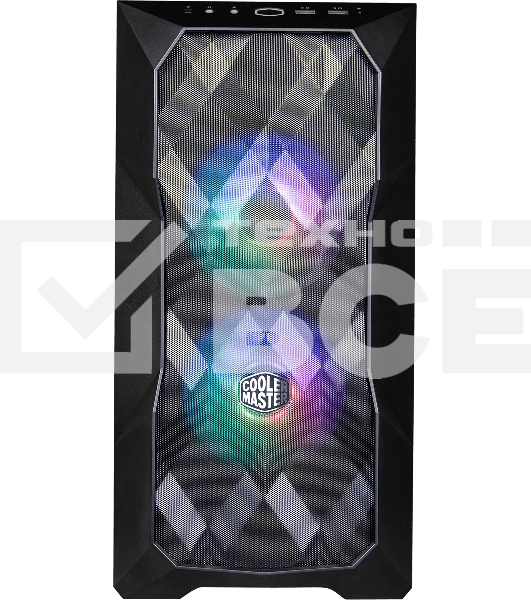 Компьютерный корпус Cooler Master MasterCase TD300 Mesh, USB3.0x2, 2x120ARGBFans, Black, mATX, w/o PSU