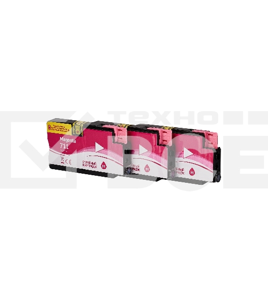 Набор струйных картриджей Sakura CZ135A (№711 Magenta 3-pack) для HP, пурпурный, 26 мл.