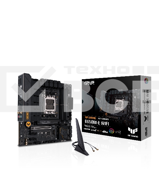 Материнская плата ASUS TUF GAMING B650M-E WIFI, AM5, AMD B650, 4xDDR5, 4xSATA, 2xM.2, 1xPCI-E 4.0 x16, 2xPCI-E x1, 2xDP, 1xHDMI, 1x 2.5Gb LAN, 1xUSB-A 3.2 Gen 2, 2xUSB-A 3.2 Gen 1, 4xUSB 2.0, 1xUSB-C 3.2 Gen 2, 3x3.5 мм, 7.1, Micro-ATX