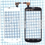 Сенсорное стекло (тачскрин) для ZTE V829, белое, фото4