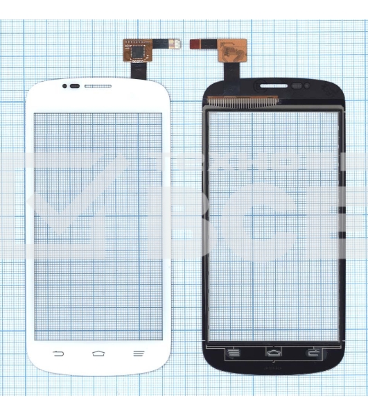Сенсорное стекло (тачскрин) для ZTE V829, белое