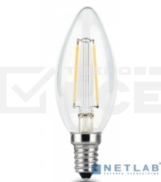 Светодиодная лампа GAUSS 103801107 LED Filament Свеча E14 7W 550lm 2700К 1/10/50